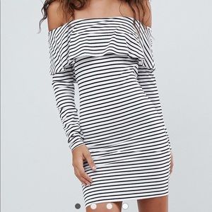 Off shoulder knit dress